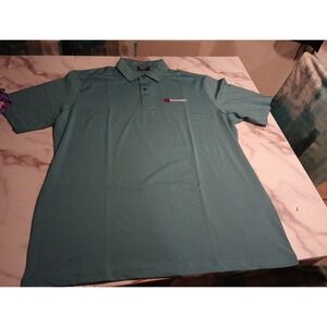 Darkside Brand Men's Size 2XL Short Sleeve Polo Style Golf Shirt Blue DryFit NEW